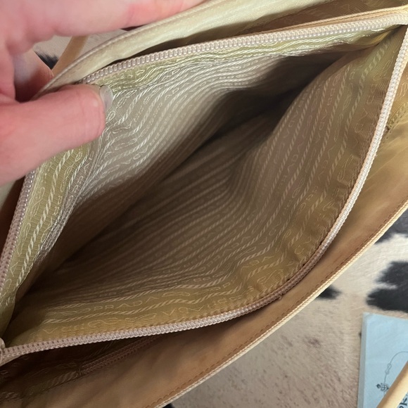 Prada Cream Nylon Shoulder Bag - Picture 15 of 16